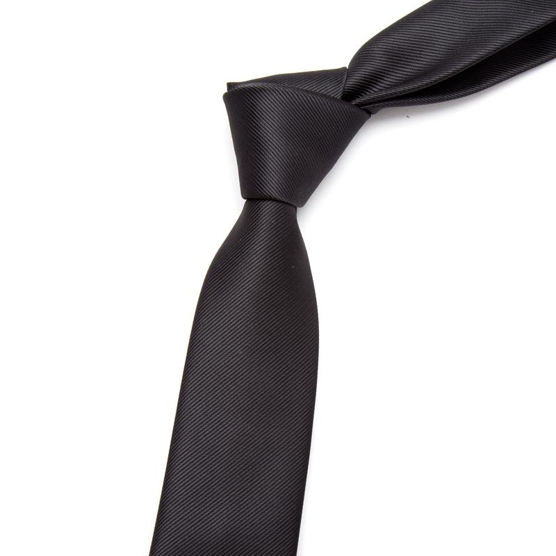 Black Colors Zipper Tie Handmade High Quality Necktie Skinny 6CM Men Ties for Man Women Jacquard Cravat Business Party Corbatas