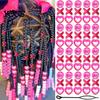 Style Braid Charms 60Pcs Hair Accessories, Heart Letter Shape Rings, Large Hole Design Thick Jewelry Beads for Braids Dreadlocks