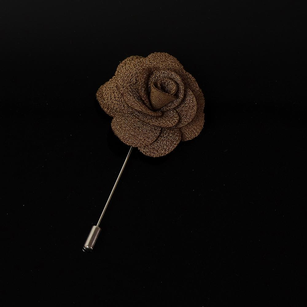 Colorful 4cm Rose Flower Brooches Red Pink Fabric Women Men Coat Pins Groom Wedding Party Breastpin Simple Suit Accessory Gift