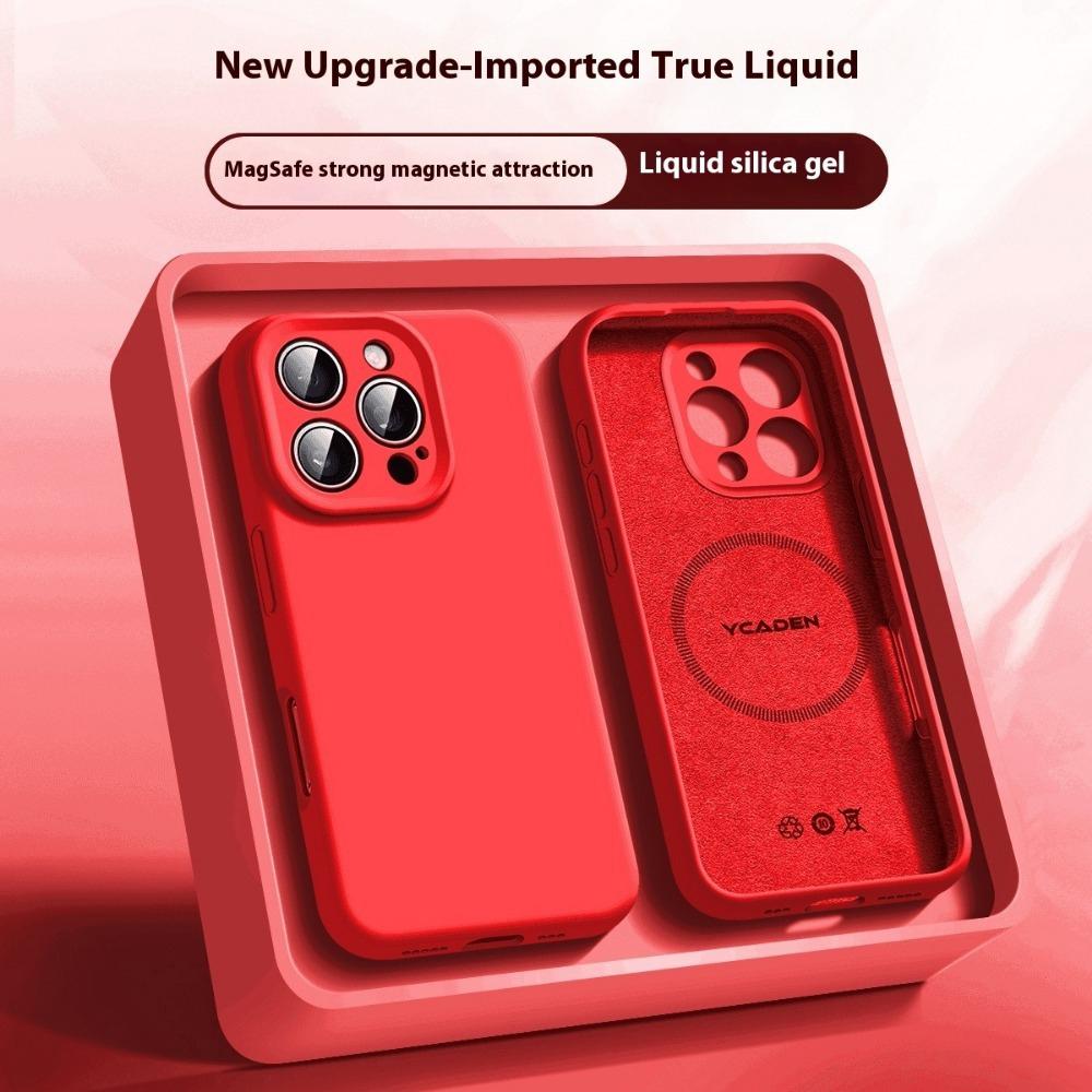 Candy Color Phone Case For iPhone 17 16 15 14 13 12 Pro Max Air For Magsafe Magnetic Wireless Charge Soft Liquid Silicone Cover