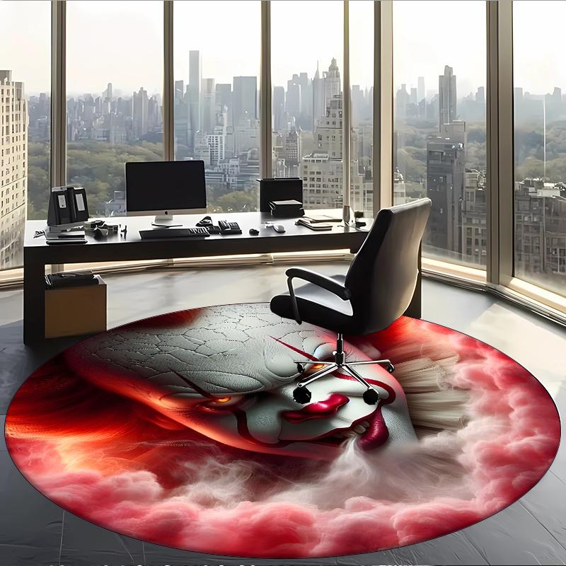 Pennywise (29) Round Office Rug Decorative Floor Rug for Office Bedroom Living Room and Home Space