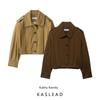 Kaslead New Women Clothes Western Style Fashion Simple and Versatile Pleated Outerwear 3194545