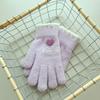 Gloves women's winter velvet thickened warm knitted women's riding cold-proof driving anti-freeze winter cotton gloves