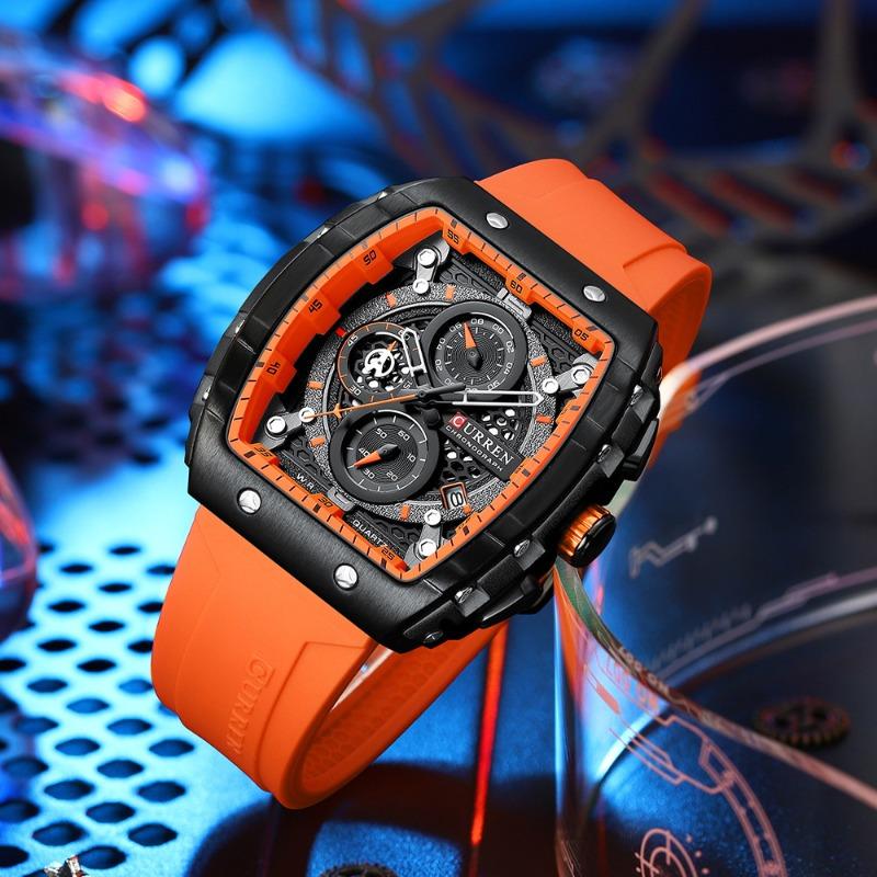 CURREN Men's Waterproof Six-Pin Quartz Calendar Tape Men's Watches Men's Watches