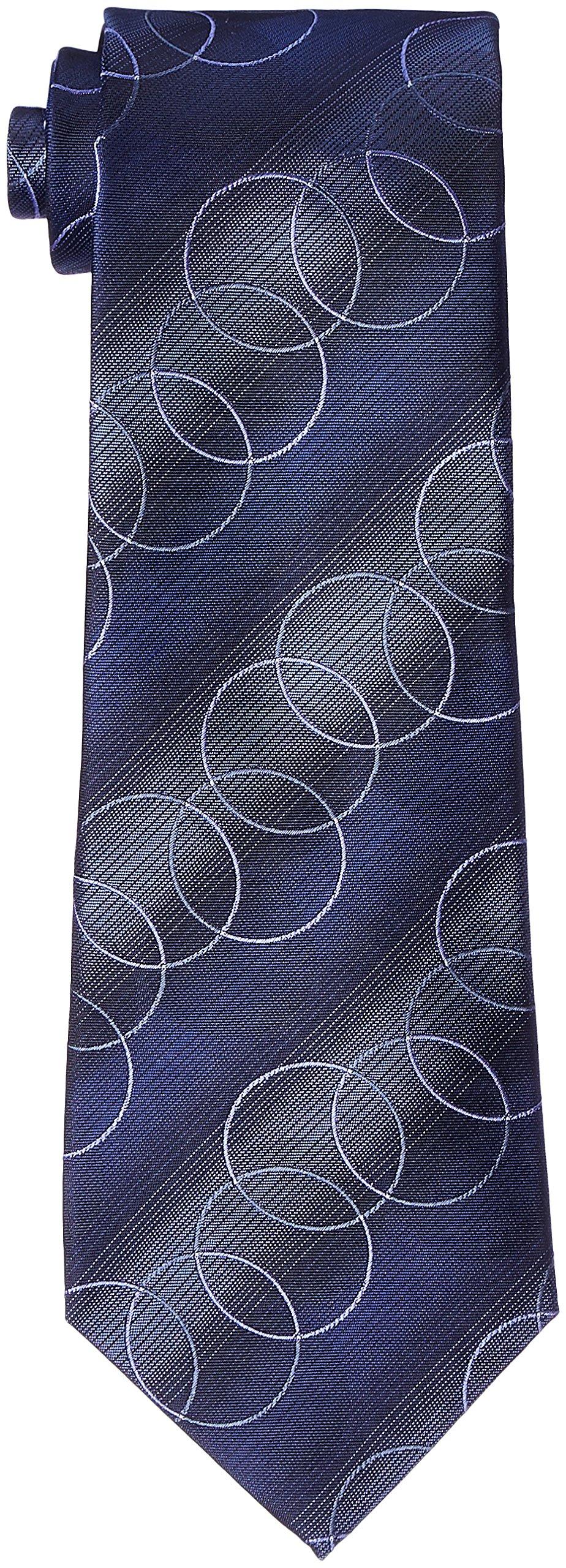 

[Hiroko Koshino Homme] Necktie, Line Circle Pattern, 003254-20000-3009 02 Navy base, Line Circle Pattern, FREE