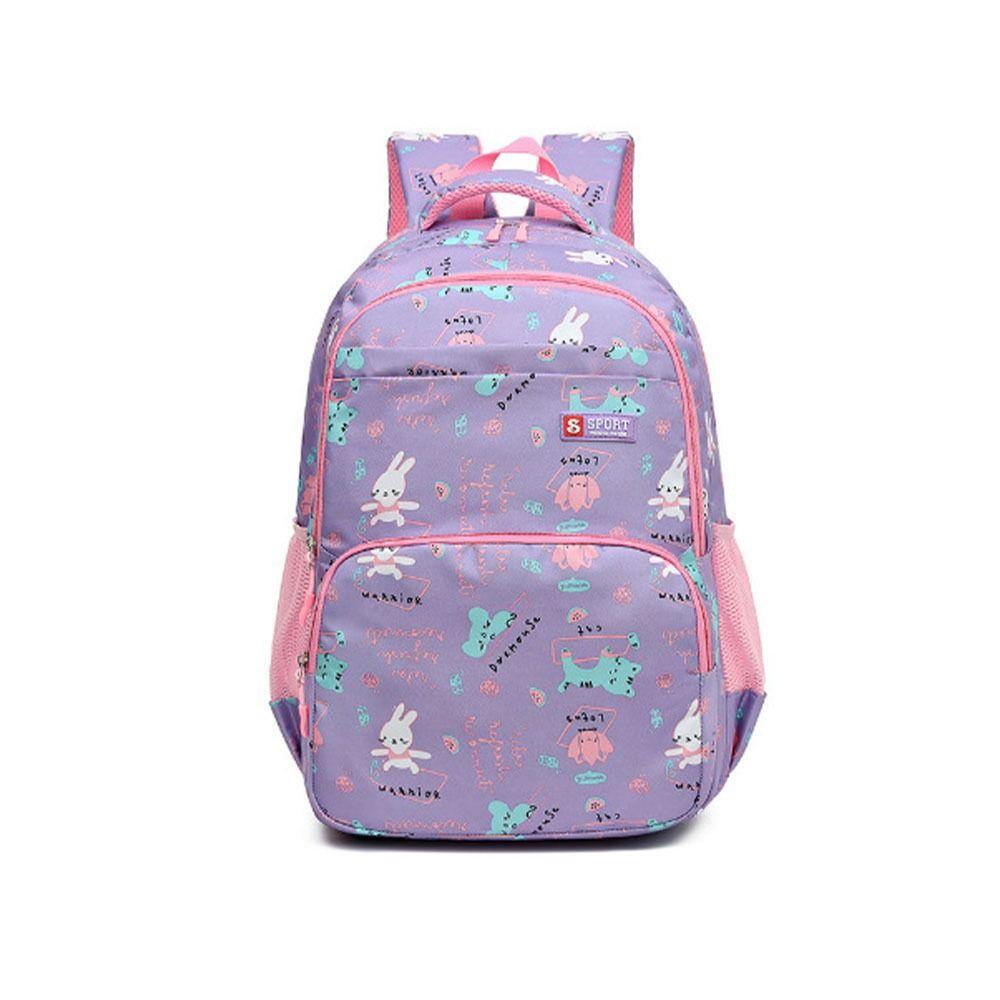 

Large Capacity Cartoon Children Backpack Rabbit Student Backpack Casual Bag Back To School фіолетовий