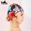 Yingfa Kids' Silicone Swim Cap Set - Cute Cartoon, Waterproof, Comfortable for Girls & Boys