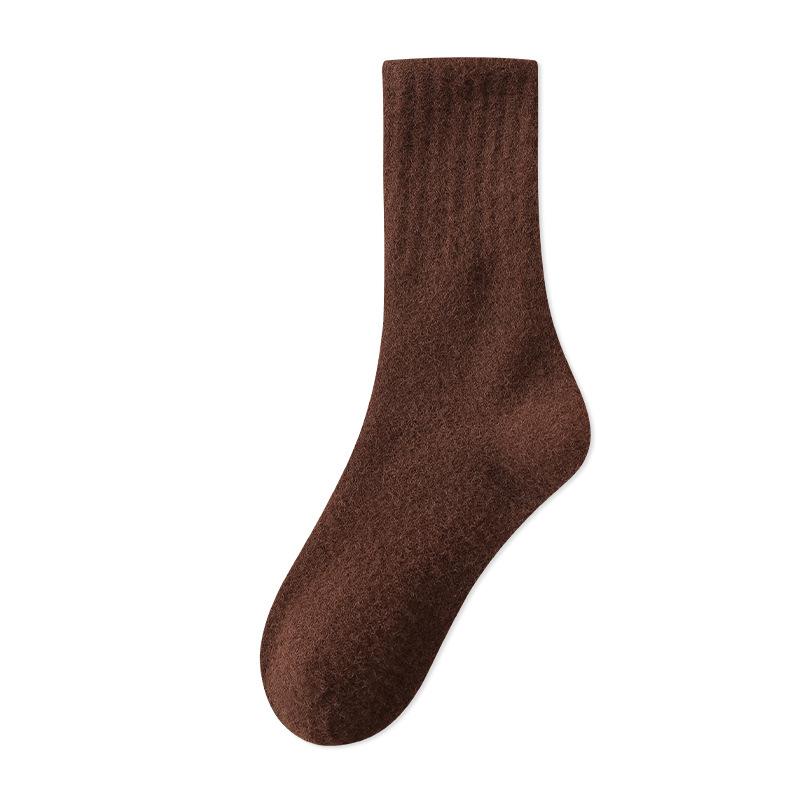 Embroidered Puppy Socks Season Mid-Tube Socks Cute Cartoon Velvet Thickened Thermal Home Floor Sleeping Socks