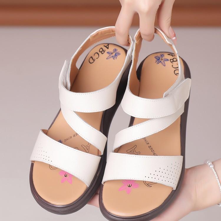 Fashion GKTINOO Women's Sandals Genuine Leather Platform Sandal 2025 Summer Thick Sole Flat Heels Ladies Sandal Summer Shoes For Women