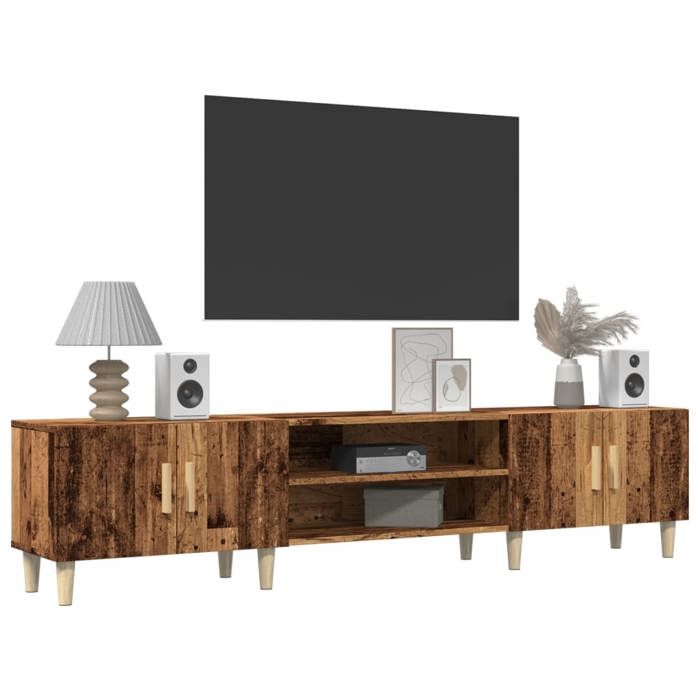VidaXL Meuble TV vieux bois 180x31,5x40 cm bois d'ingénierie, support TV, meuble télé, meuble multimédia, banc TV, meuble 857141