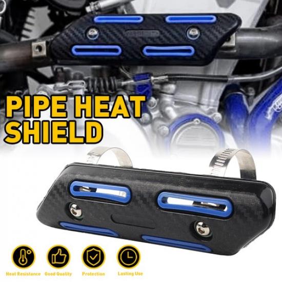 Pipe Protector Heat Shield Universal Fit SUZUSI HONDA Carbon Fiber Style EOA
