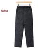 Women's Plus Size Warm Cotton Pants - Elastic Waist, Comfortable, Loose, Printed, Winter, Middle-Aged & Elderly 