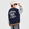 Duoduojia Boys' Color Block Cartoon Baseball Jacket