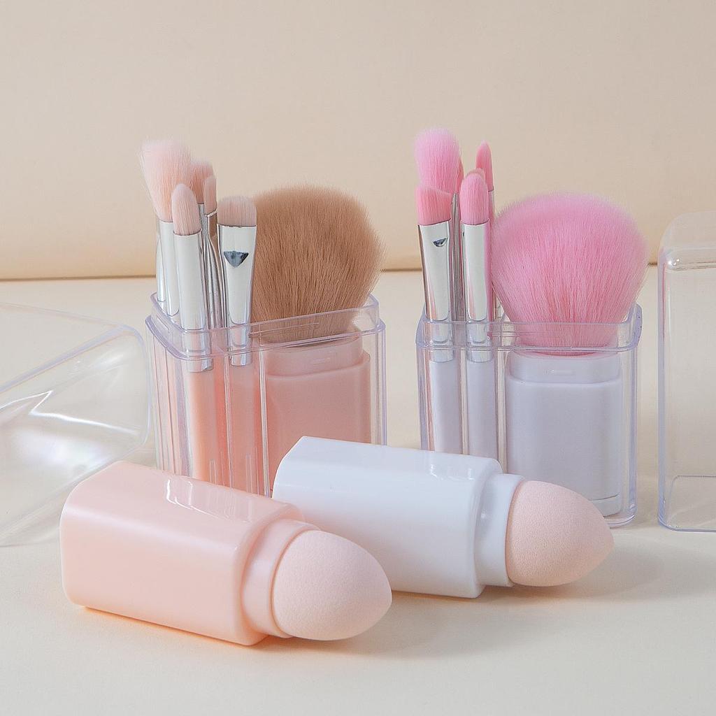 Set de 7 Mini Brochas de Maquillaje Portátiles Cangzhou para Viaje