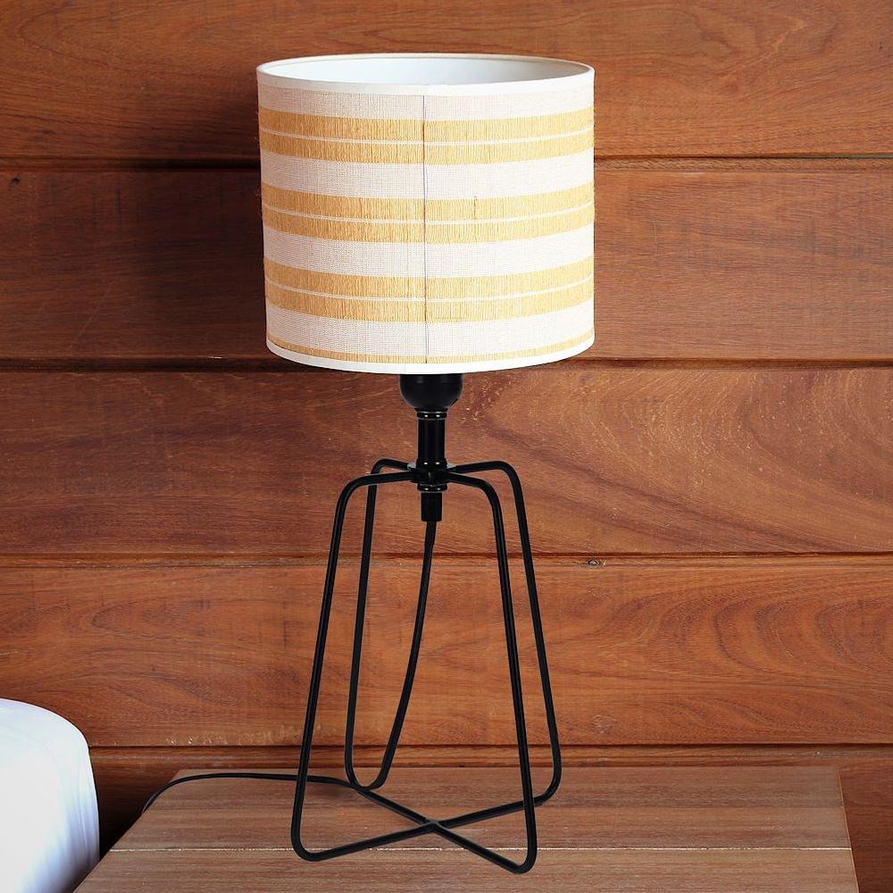 Black metal table lamp 21 cm