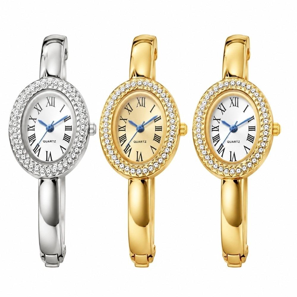 Oval Case Bracelet Wristwatch Adjustable Ladies Wristwatch Casual Quartz Wrist Watch Women
