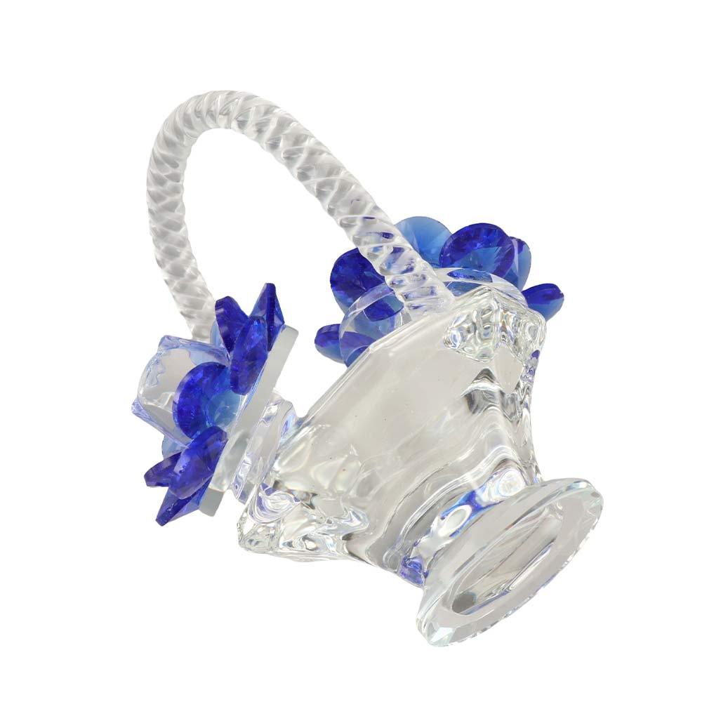 Crystal Art Crystal Flower Basket Figurines Beautiful Car Ornaments Dressing Table