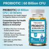 Probiotic 60 Billion Cfu Dietary Supplement, With Prebiotic Blend, 120 Softgels Per Bottle