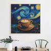 New Full Square&Round Diamond Painting Coffee 5d DIY Diamond Embroidery Starry Sky Scenery Decoration Home Art Kit