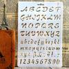 Englische Alphabet-Nummern-Vorlage zum Selbermachen, Scrapbook-Zeichnungsschablone, Messlineal