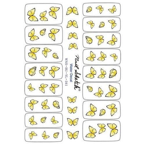 

Nail Sketch Water Decal Yellow Butterfly - 0341