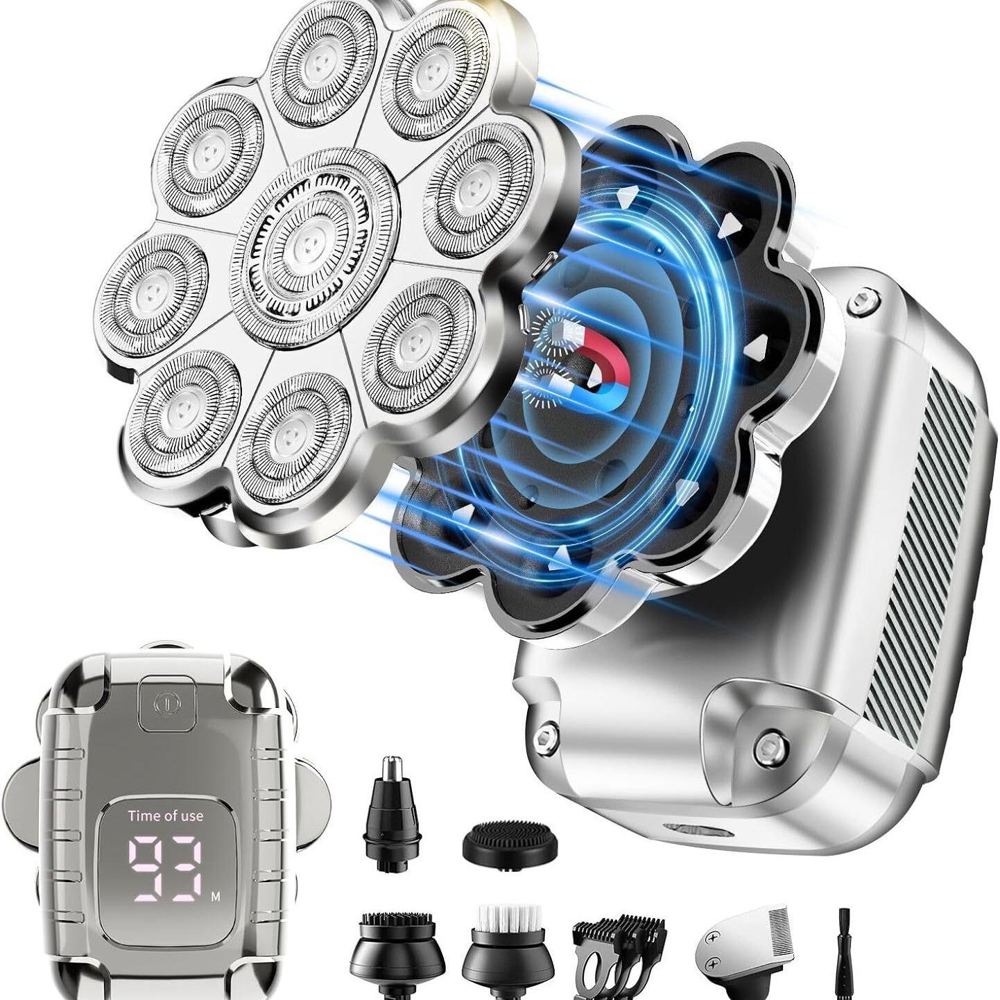 

Перезаряжаемая машинка для стрижки волос с магнитной головкой, самопомощь при стрижке налысо, моющийся дизайн Standard