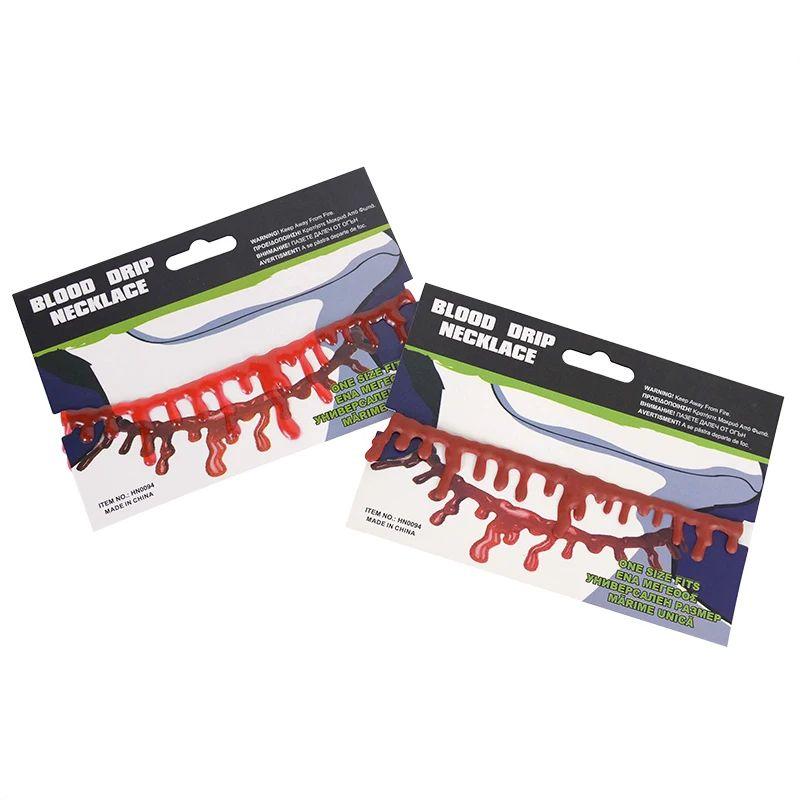 Halloween Blut Halskette Horror Blutstropfen Halskette Vampir Dunkelblut Halskette Spukhaus Persönlichkeit Blutung Halskette Requisite