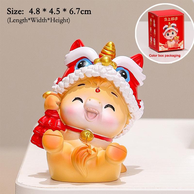 2026 Cute Year Of The Horse Ornament Lucky New Year Horse Toy DIY Desktop Decoration Car Ornament Pony Decor New Year Gift