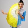 Long Imitation Belly Dancing Fan 26cm Long Silk Fans Hot Sell Gradient Color  Dance Bamboo Fans