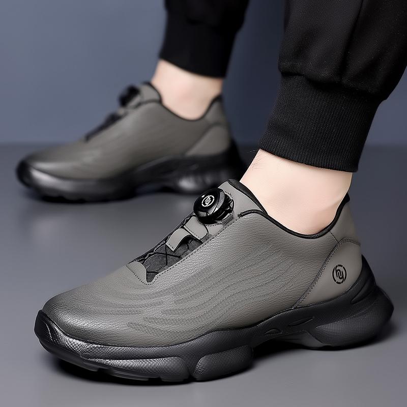 Fashion Lace Up Male Walking Shoes Non-Slip Male Casual Footwear Soft Sneakers Leisure Walk Men's Hiking Shoes Non Slip Outdoor Sneakers