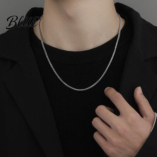 Exquisite Necklace Wheat Chain for Men Gold Black Tone