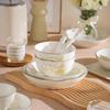 Bowl 2025 Dish Set Household Underglaze Ceramic Tableware Dish Set High Value Rice Bowl Combination