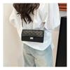 Large Capacity Diamond Lattice Embroidery Line Fashion Chain Temperament Ride Crossbody Shoulder Small Square Bag For Women