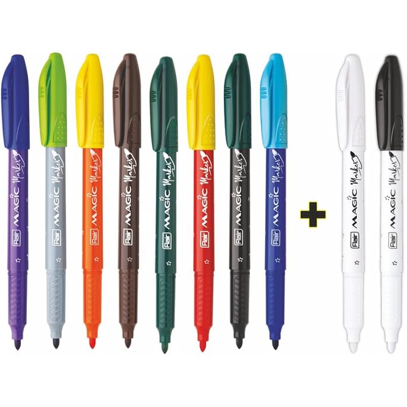 Flair Creative Series Magic Pens | Quick-Drying & Color Changing | 3X Colors, 8 Shades + 2 Color Changers | Non-Toxic &