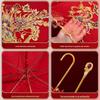 Red Bridal Umbrella Set for Chinese Wedding Ceremony and Dowry