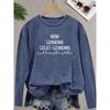 Women's Printed Graphic Casual Round Neck Long Sleeve T-Shirt