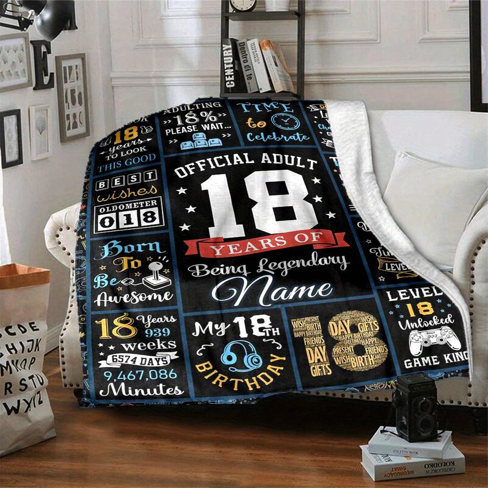 Official Adult 18 Years Home Blankets Comfortable Soft Lightweight Multiseasonal Use For Picnics Sofas Offices Beds Living Rooms Perfect Gift For