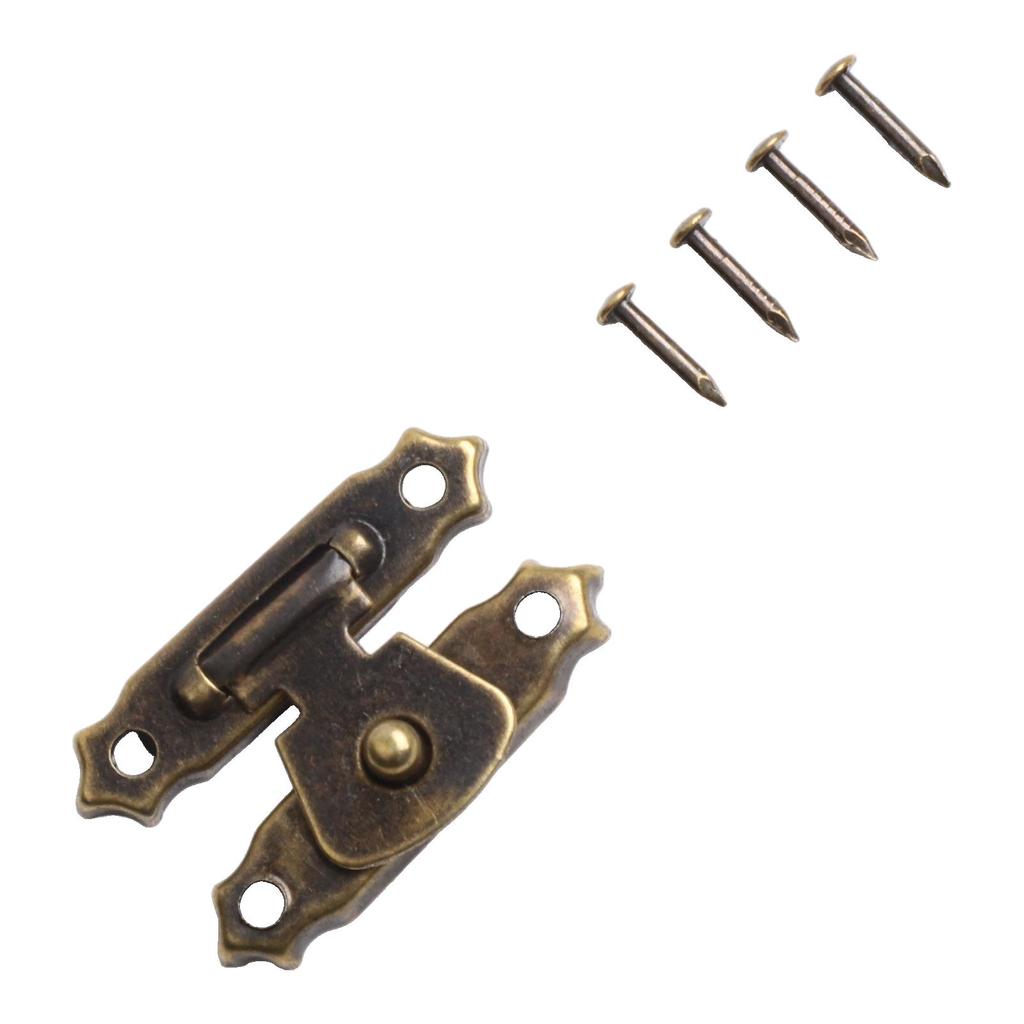 Jewelry Box Buckles Bronze Wooden Box Buckle Drawer Latches Decorative Suitcases Hasp Latch Buckle Clasp Furniture Hardware