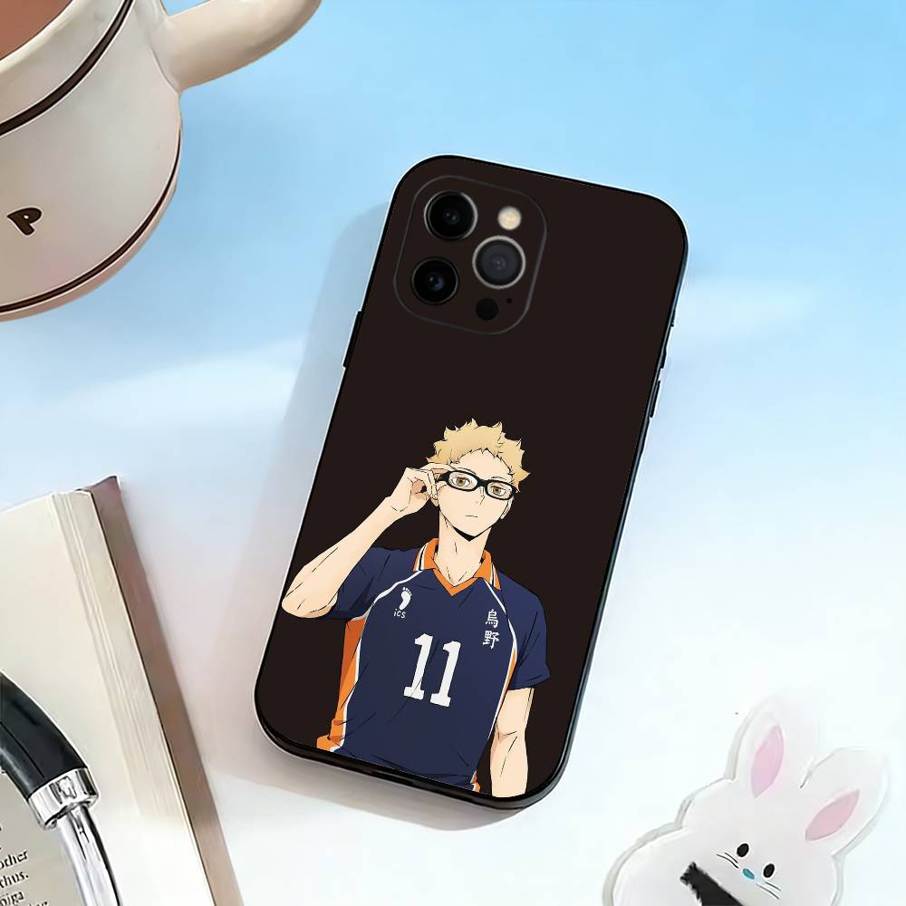 T-Tsukishima K-Kei   Phone Case For iPhone 17,16,15,14,13,12,11 Plus,Pro Max,XS,Soft Silicone Black Cover