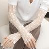 Summer Long Fingerless Gloves Women Sun Protection Sleeves Gloves Lady Thin Lace Mesh Arm Sleeve Sunscreen Uv Breathable Mittens