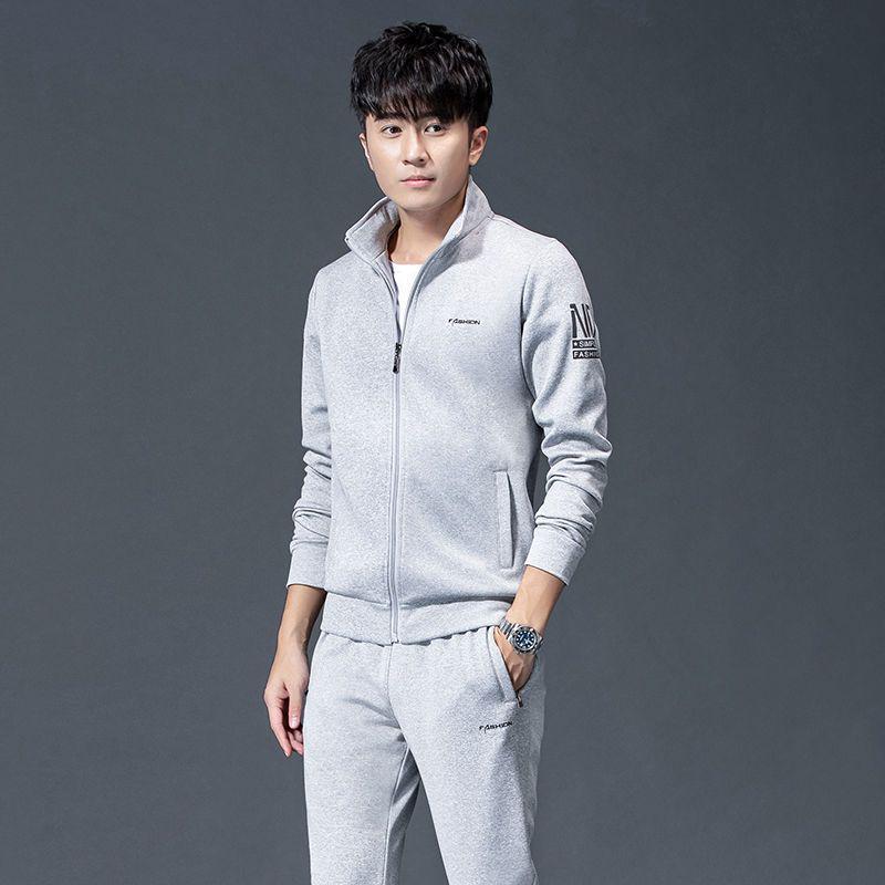 

Men s Fleece-Lined Sportswear Set: Autumn & Spring Hoodie for Running XL (175cm)