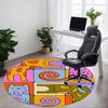 1pc Cat Patterns Office Round Area Rug, Indoor Mat Suitable For Office, Under Office Chairs Bedroom Living Room Home Decor237