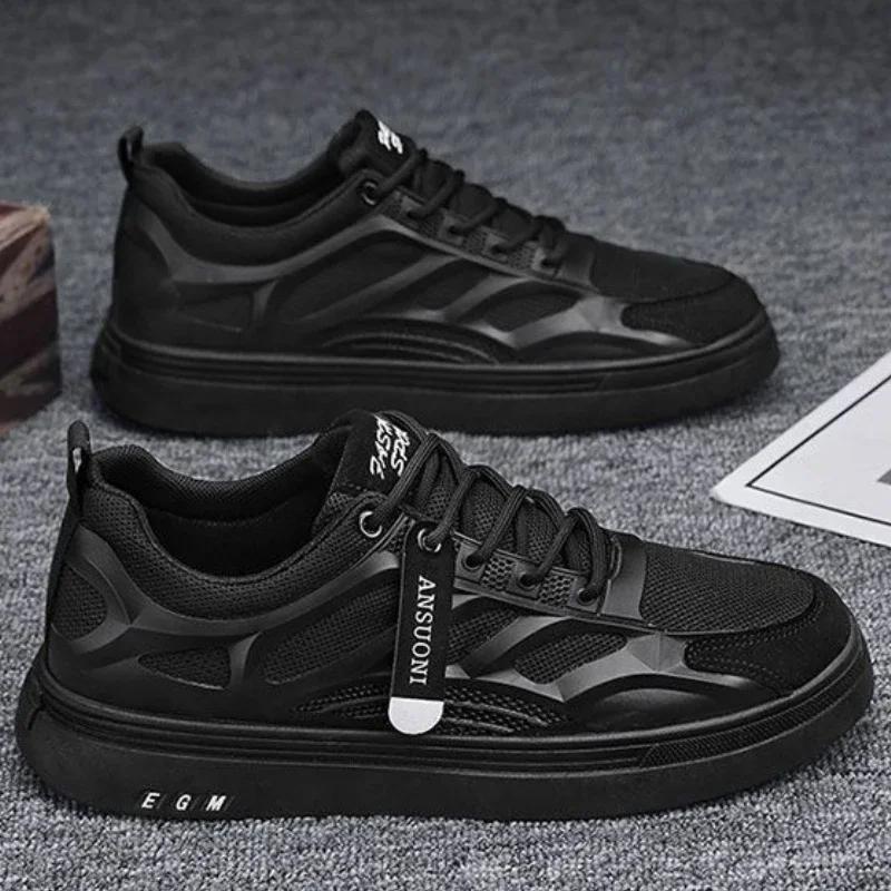 2024 Herren Laufschuhe Neu Mesh Atmungsaktiv Bequem Rutschfest Herren Sneaker Leicht Schnürschuh Herren Flachsohle Tennisschuhe