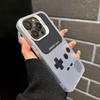 Cross-Border Trendy Game Console Phone Case for iPhone 16 Pro Max - Double Layer, IMD Silver, Drop-Proof (Fits 15/14)