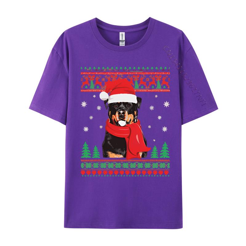 Rottweiler Santa Hat Snow Flake Ugly Tshirt Retro Printed T shirt Anime Tee Shirt Man Clothing Plus Size