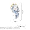 Damen Leichter Luxus Design Modische Vielseitige Imitationsperlen Feder Brosche Elegant Eingelegter Zirkon Nischendesign Brosche