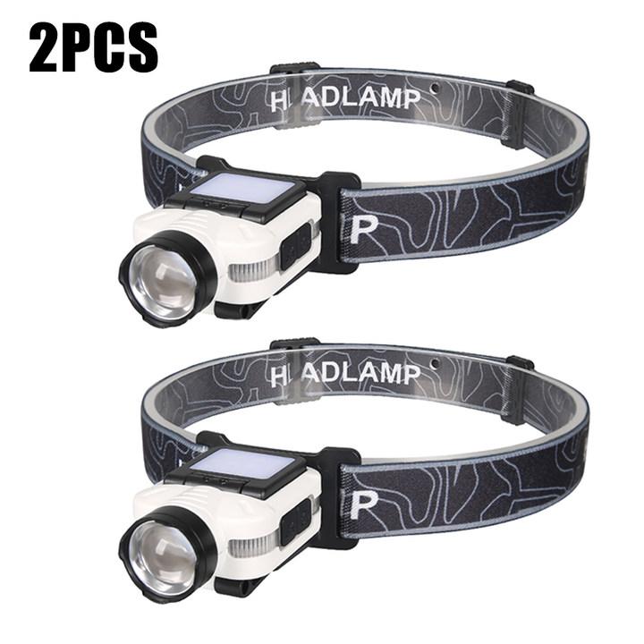 1000LM Sensor Headlamp USB C Rechargeable 5 Modes Headlight with Power Display Cap Clip Outdoor Fishing Camping Head Flashlight