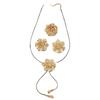 Retro Double Layer Large Flower Women's Necklace and Earrings Set