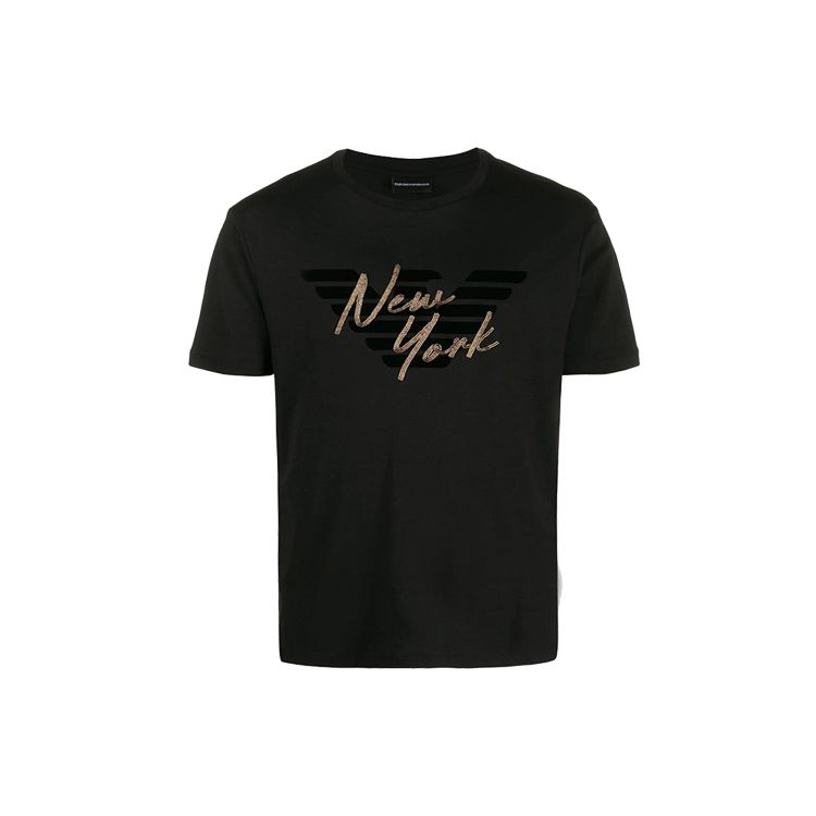 

Emporio Armani Ss22 Solid Color Letter Print Casual Crew Neck Short Sleeve T-Shirt Men Tops Black 6G1TF0-1JPRZ-0999 XXL