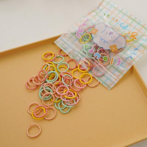 100 stücke Elastische Kopf Band Kinder Haar Seil Haar Krawatten Candy Farbe Nette Handtuch Haar Ring Für Kleine Mädchen Kinder haar Zubehör
